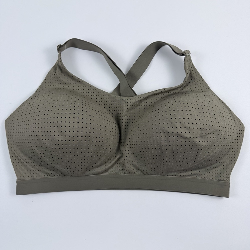 Victoria's Secret VSX Lightweight Mesh Wireless Sports Bra Olive Green 38DDD NWT